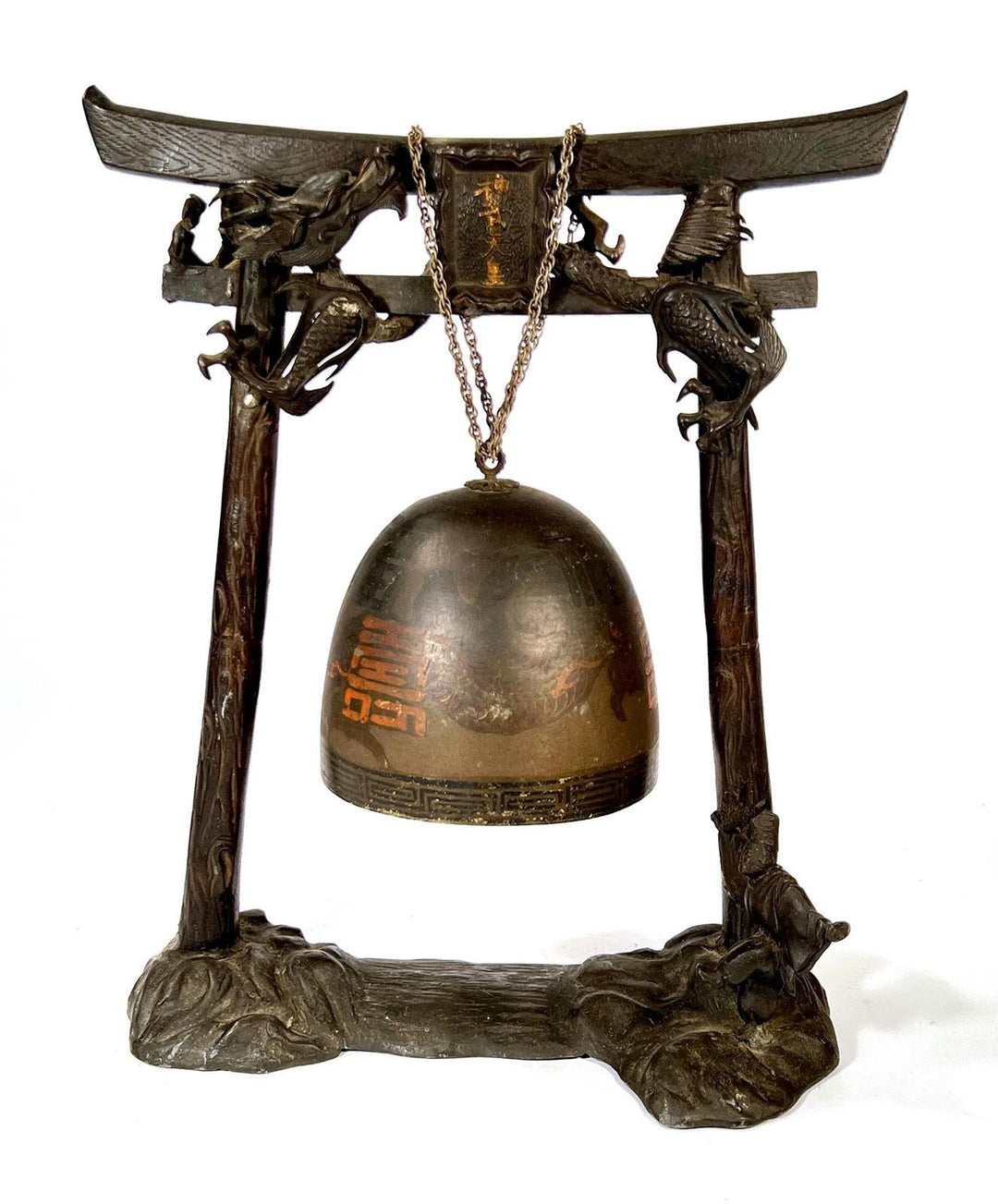 Early 20th Century Japanese Temple Gong with Dragon