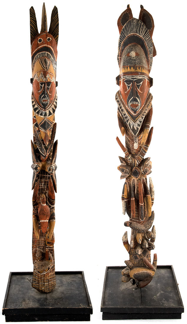 Abelam Maprick Standing Figures, Middle Sepik Region, Papua New Guinea ...
