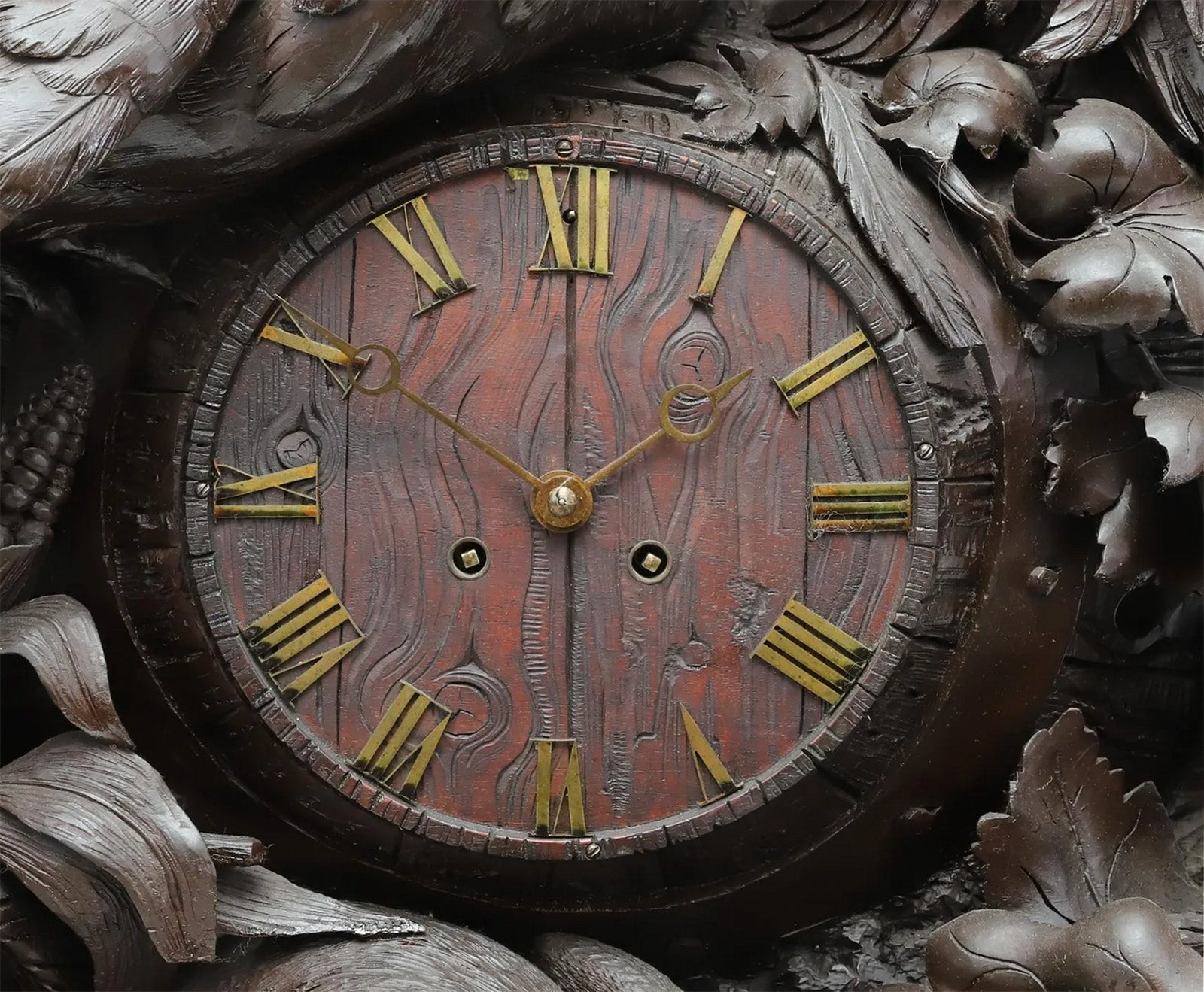 19th Century Black Forest Carved Roosters & Rabbits Clock – Anthonys ...