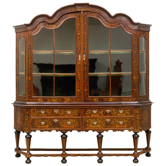19th Century Dutch Marquetry & Ebonized Cabinet