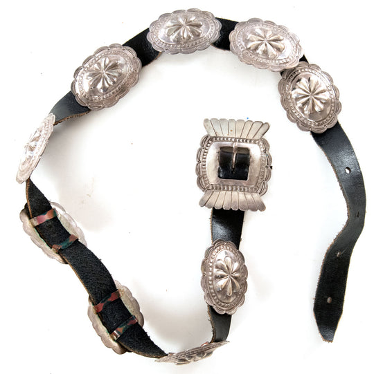 Navajo Silver and Concho Belt
