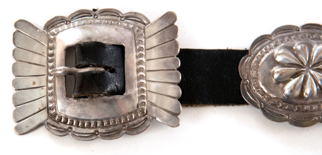 Navajo Silver and Concho Belt