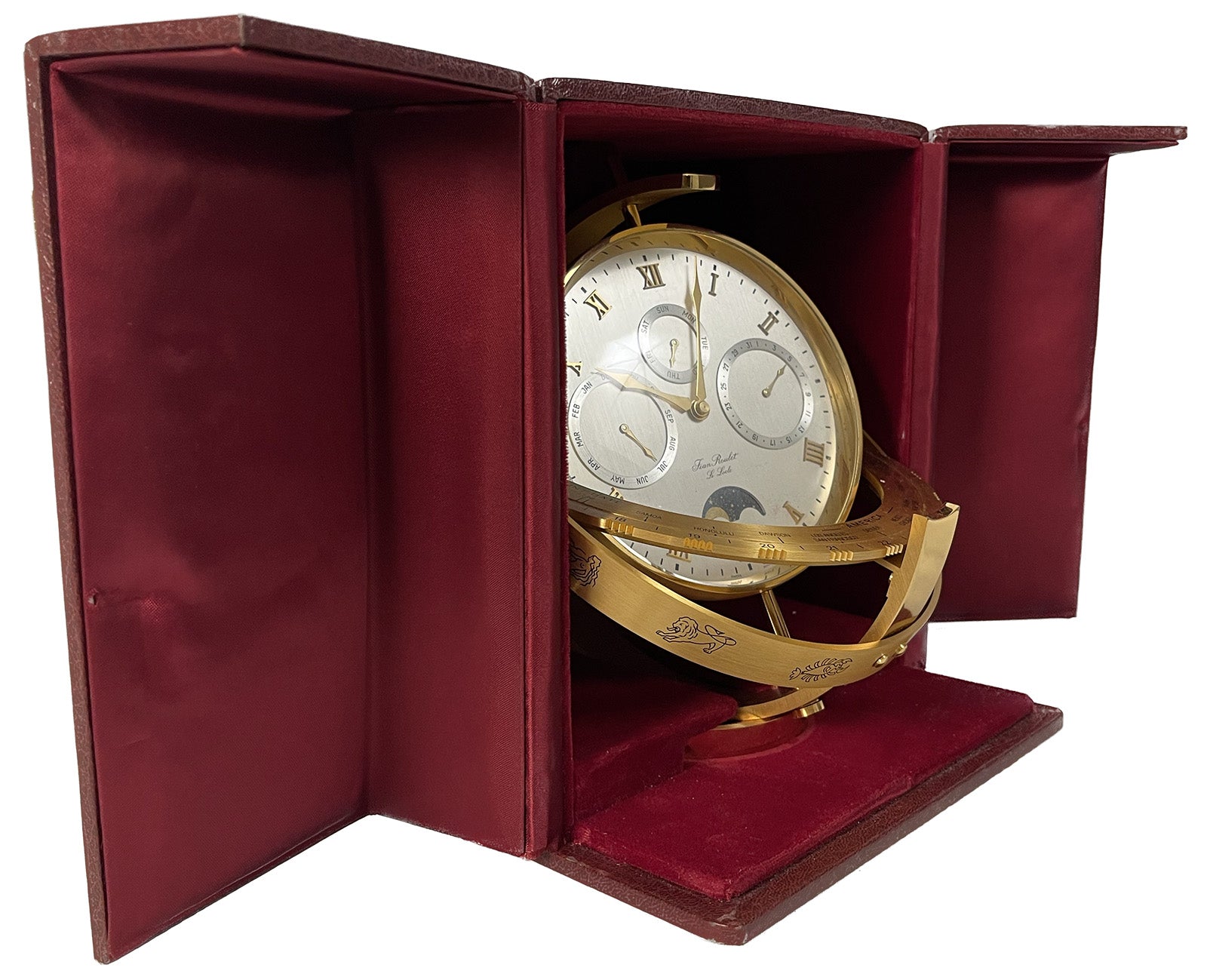 Jean Roulet Le Locle World Time Clock with Moon Phase