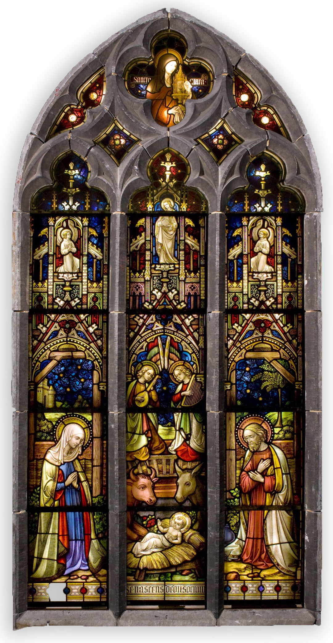 Gothic-style Stained Glass Windows Featuring the Life of Christ
