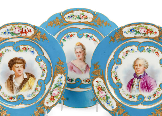 Set of 12 19th Century Sèvres Porcelain Plates