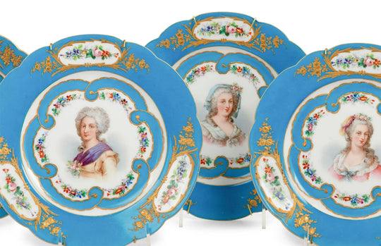 Set of 12 19th Century Sèvres Porcelain Plates