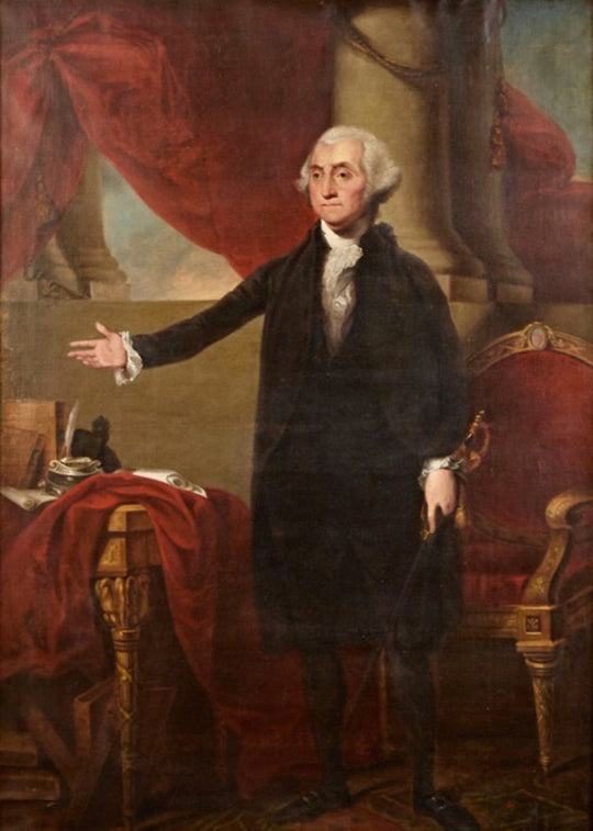 Early rendition of Gilbert Stuart's iconic Lansdowne portrait of George Washington