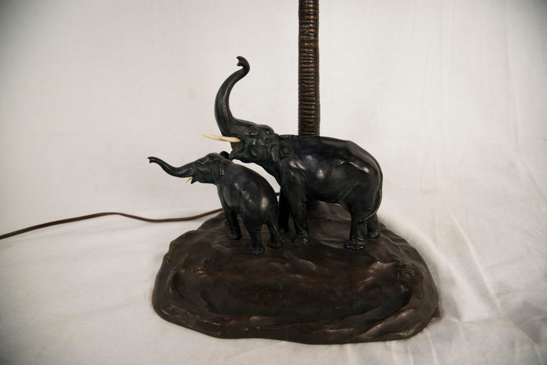 Orientalist Vienna Bronze Elephant Lamp
