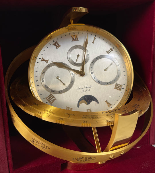 Jean Roulet Le Locle World Time Clock with Moon Phase