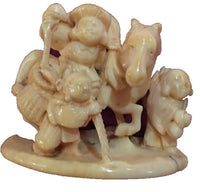 Netsuke of Daikoku on a Horse & Ebisu Hotci