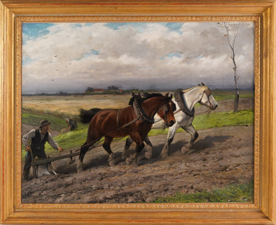 Ploughing the Field by Joseph van Severdonck