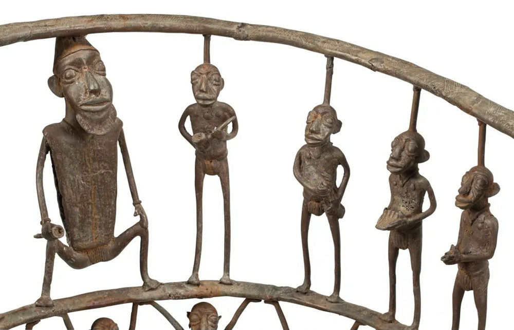 West-African Chief's Chair with Figural Supports