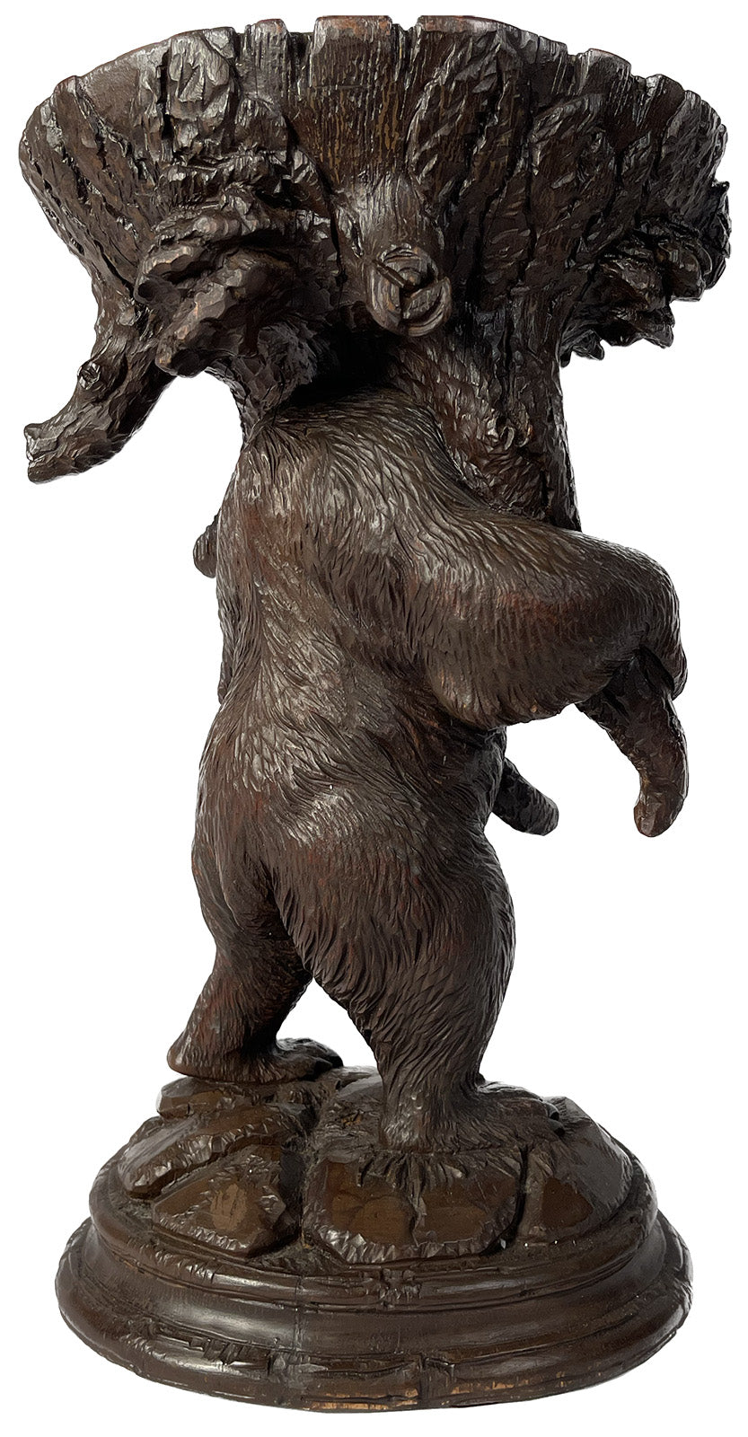 Black Forest Bear with Tree Trunk Bowl