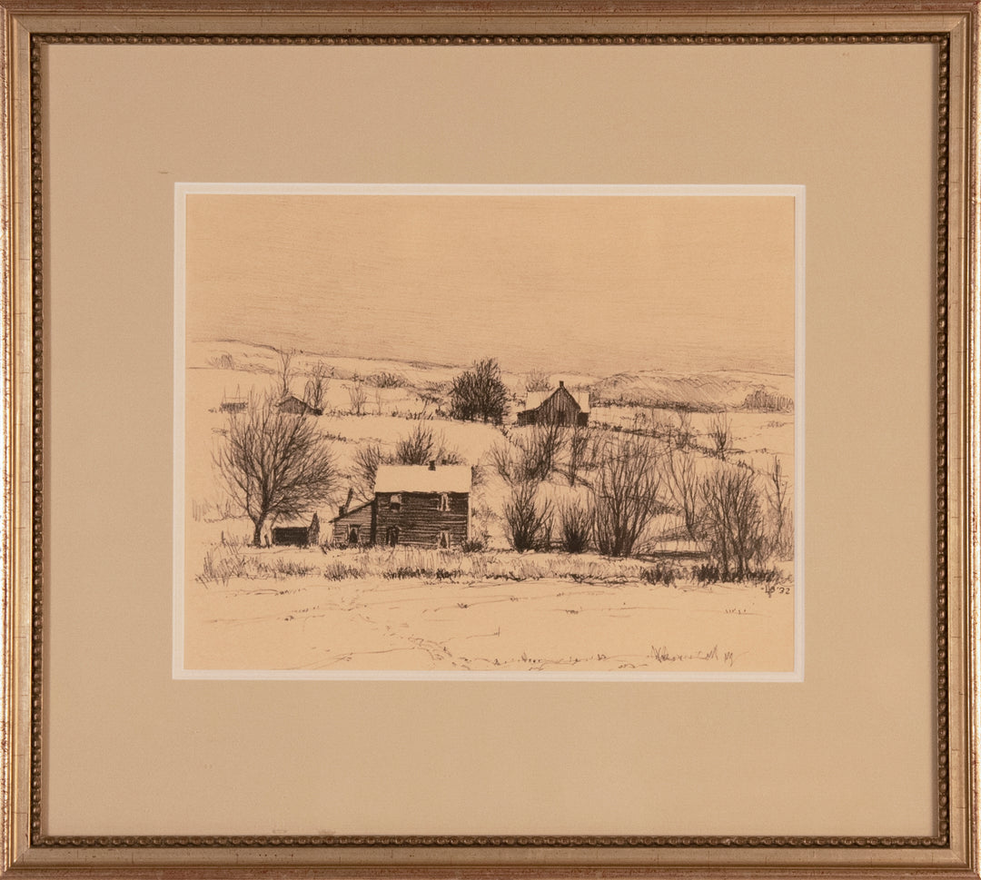 Winter Countryside Lithograph by LeConte Stewart