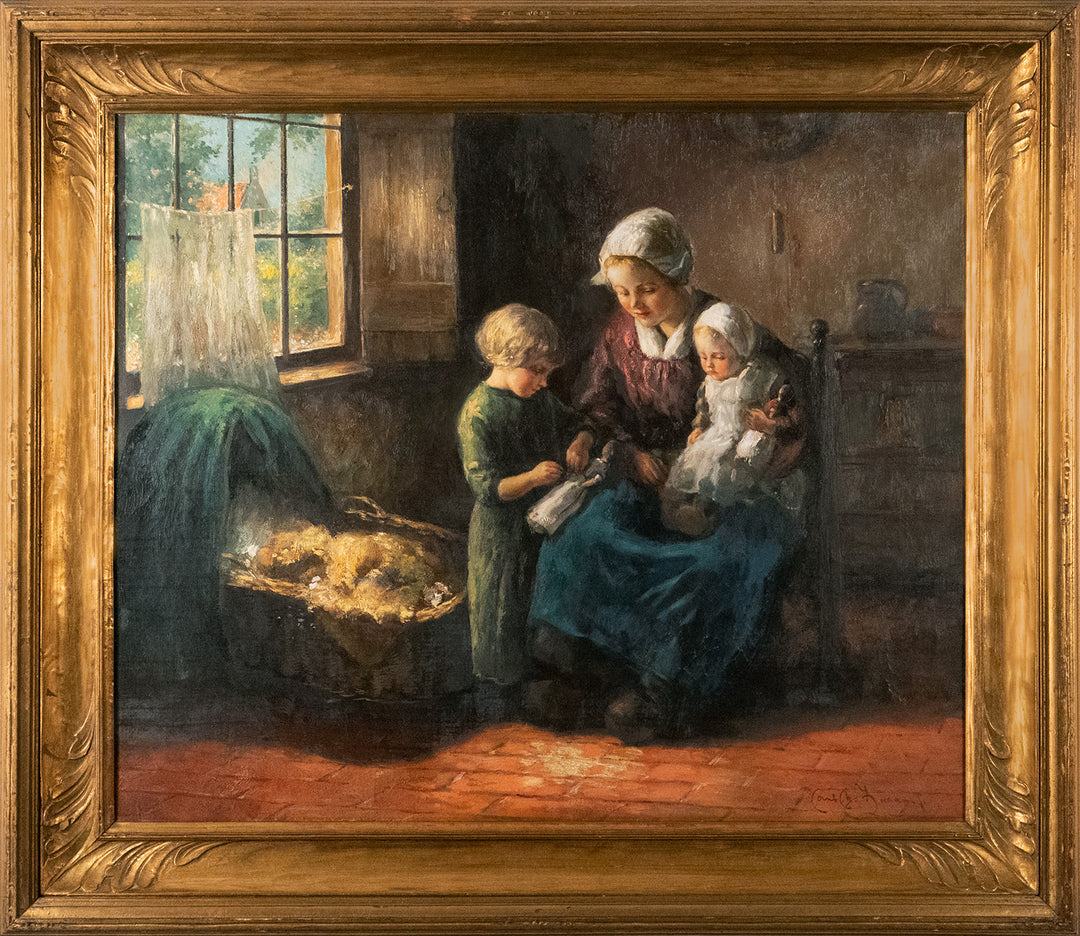 Woman with Children by Cornelius Zwaan