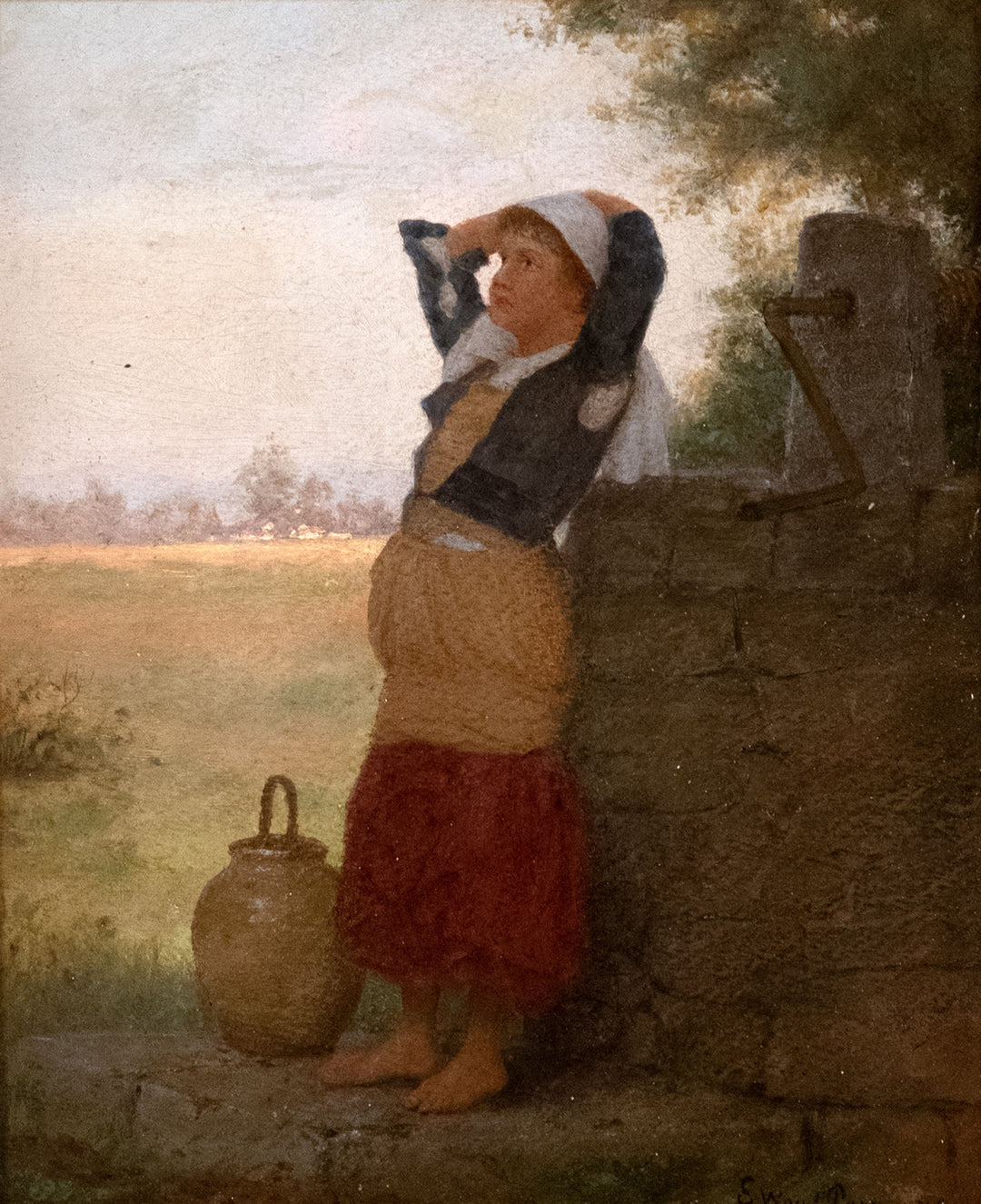 At the Well, Brittany by Enoch Wood Perry Jr.