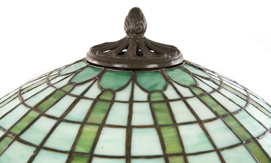 Stained Glass and Bronze Table Lamp