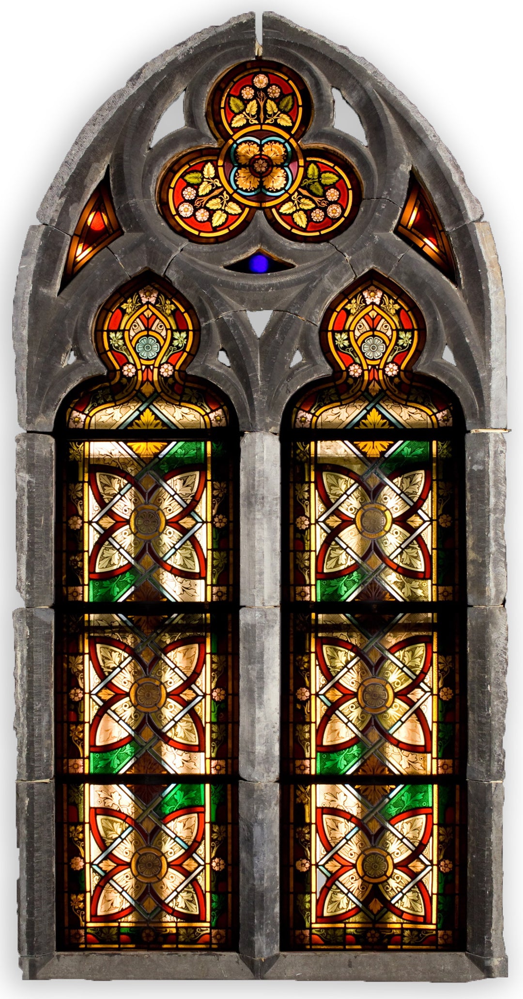 Gothic-style Stained Glass Windows Featuring the Life of Christ
