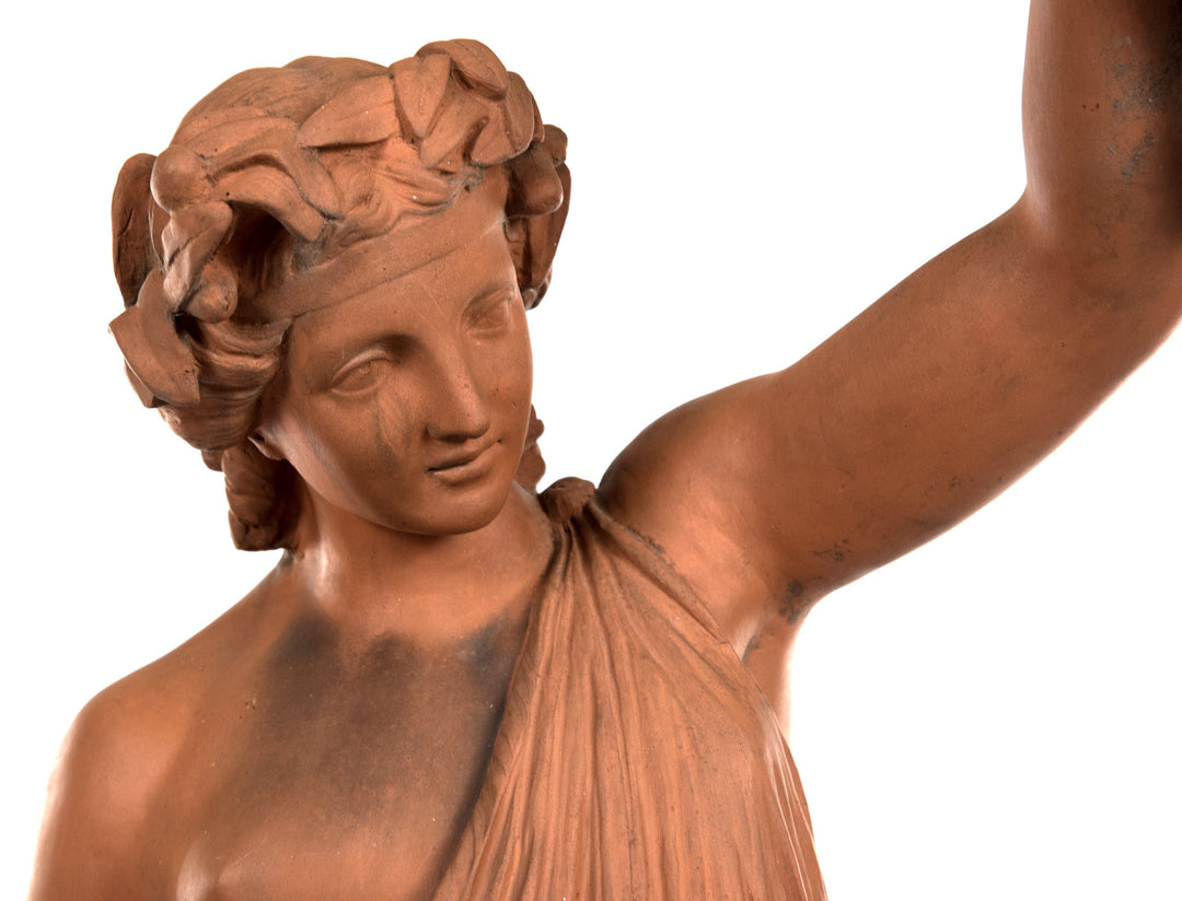 Italian Terracotta Figures of Hunting and Fishing (Cacciatore e Pescatrice)