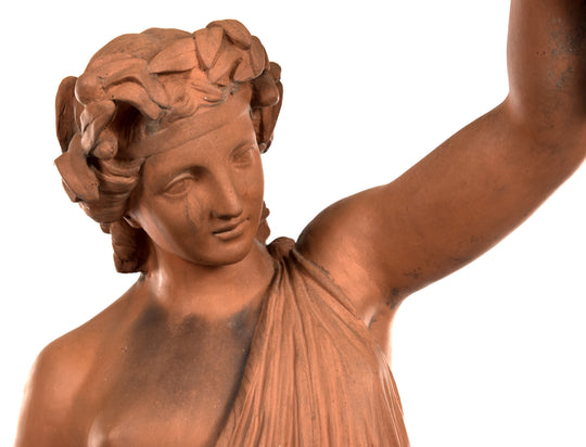 Italian Terracotta Figures of Hunting and Fishing (Cacciatore e Pescatrice)