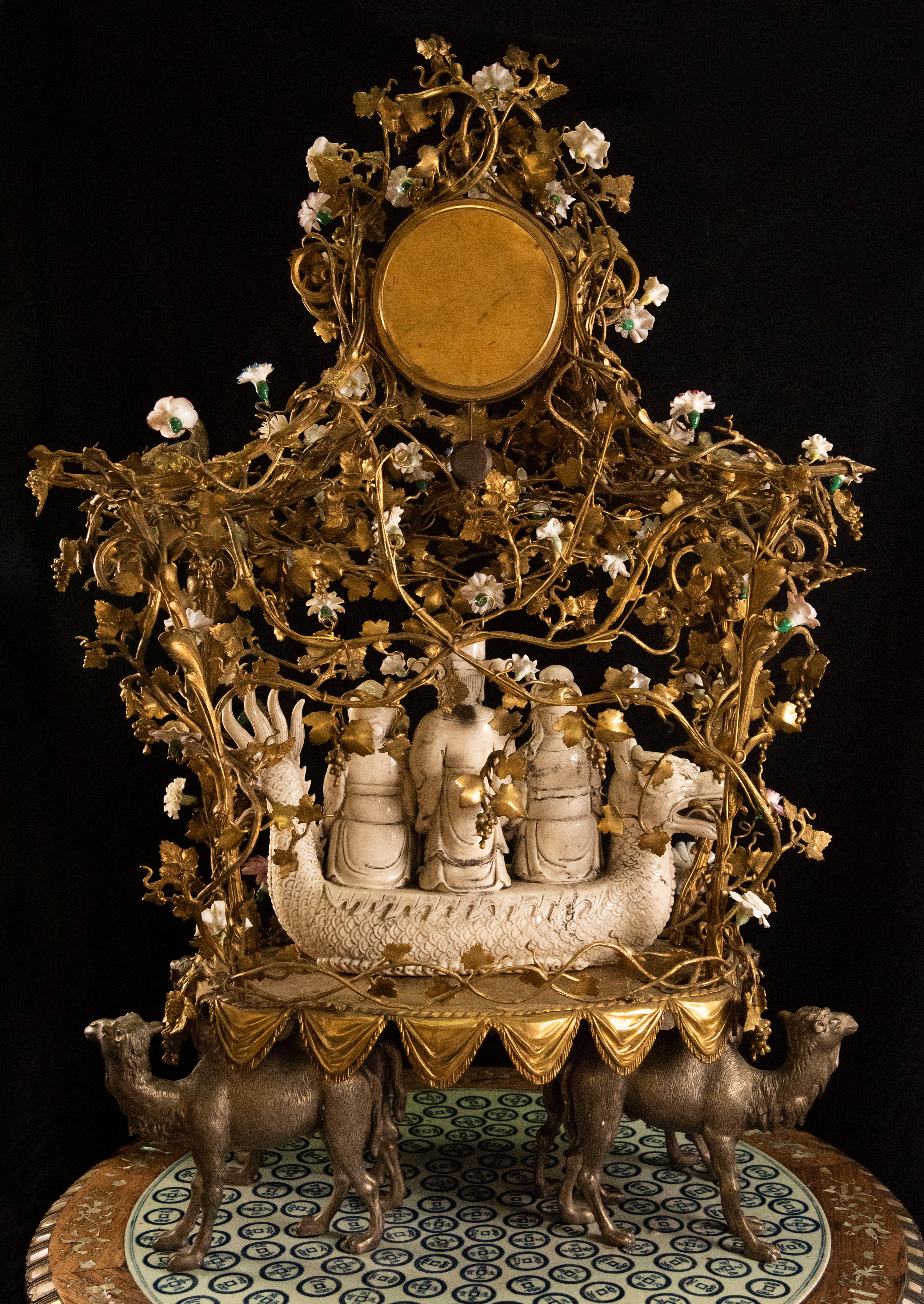 F11激安早い者勝ち✨ 希少品　ジャンルーレ 置き時計 ゴールド アンティーク F11激安早い者勝ち✨ 希少品 ジャンルーレ 置き時計 ゴールド