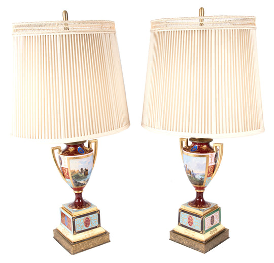 Pair of Royal Vienna Lamps