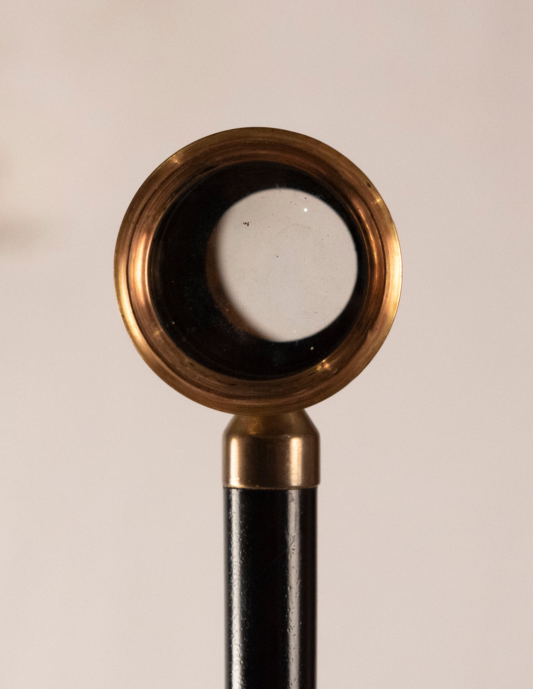 A Gilt Mother of Pearl and Ebony Walking Stick with Spy Glass (c. 1910)