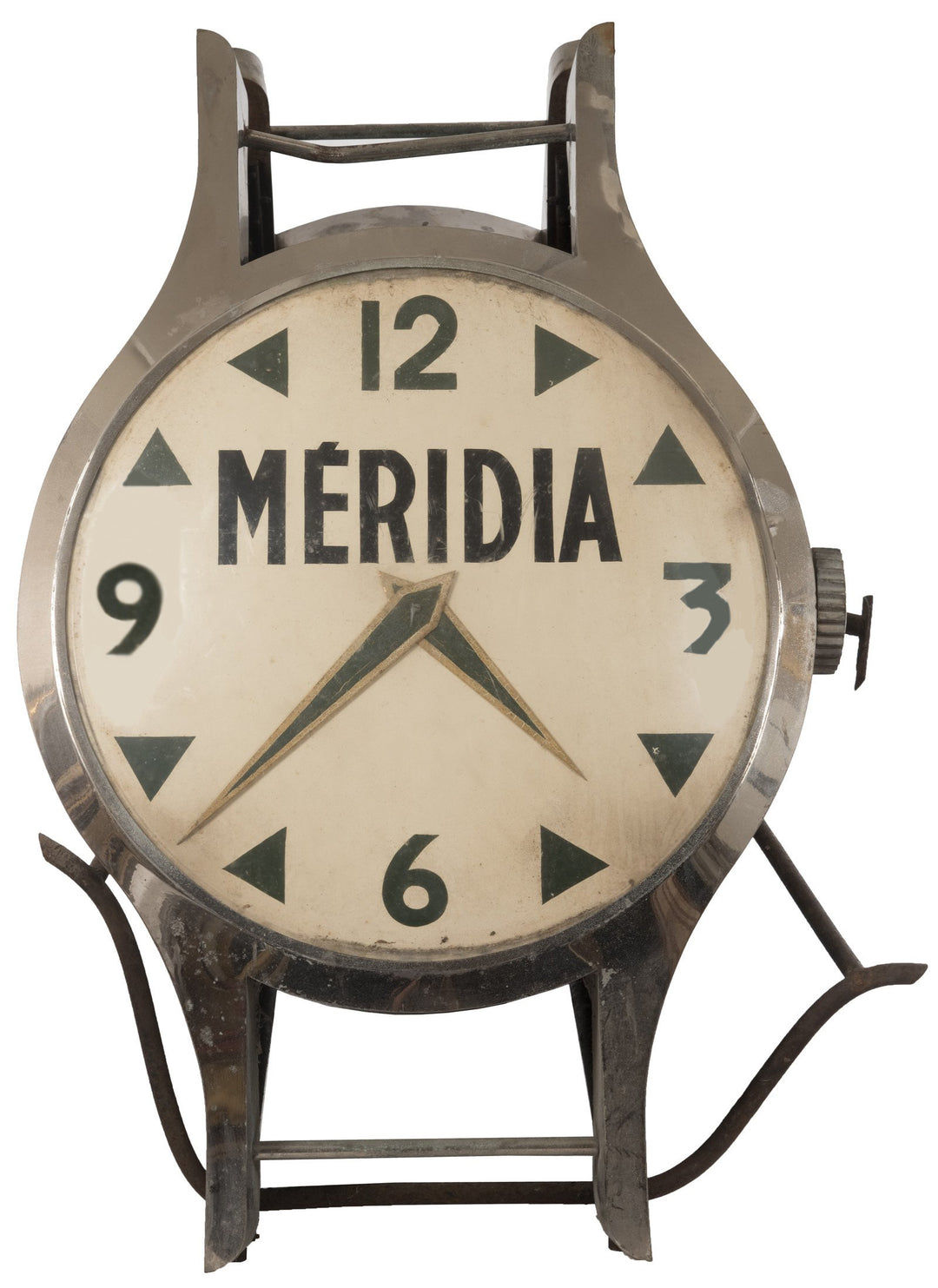 Mid-century French Meridia Wristwatch Taxicab Advertisement