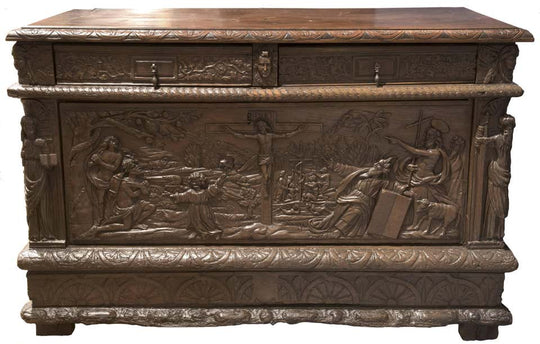18th Century Carved Oak Sideboard