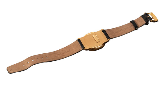 18-Karat Yellow Gold Tiffany & Co. Dual-Time Tonneau-Shaped Wristwatch